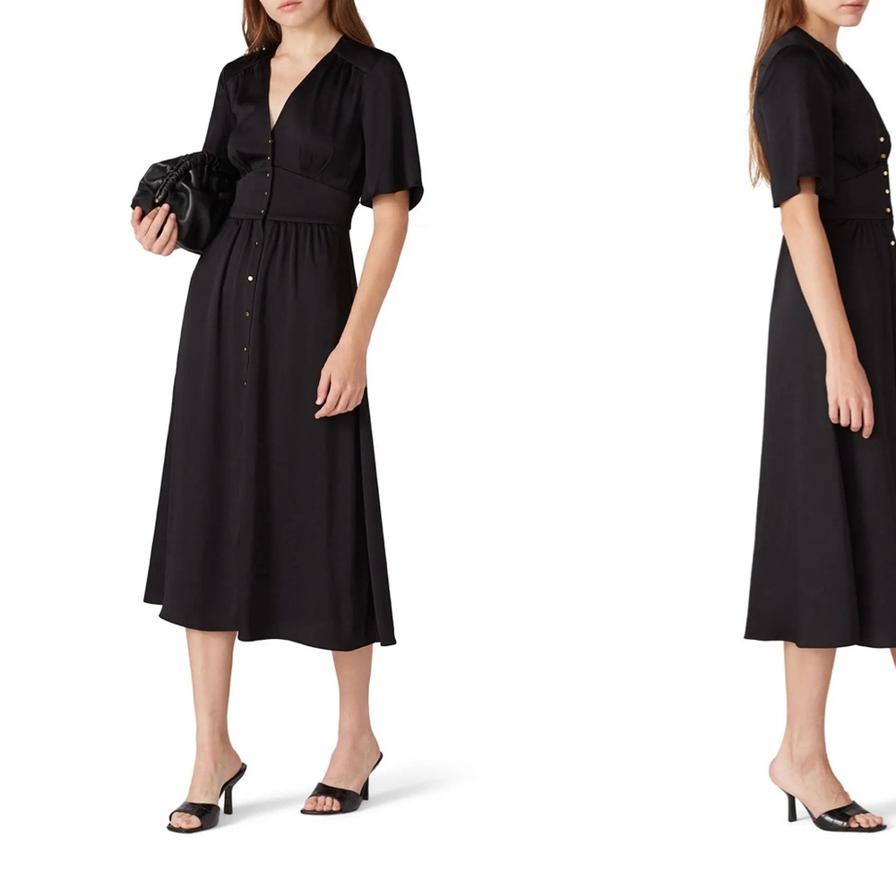 BA&SH Pamela Robe Dress Size 2 Black